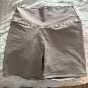 High Waist Women's Gray Biker Shorts